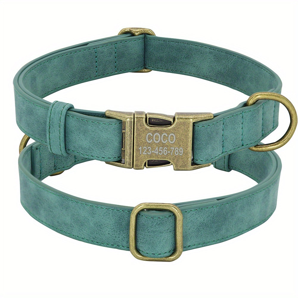 Collier pour chier en cuir personnalisé