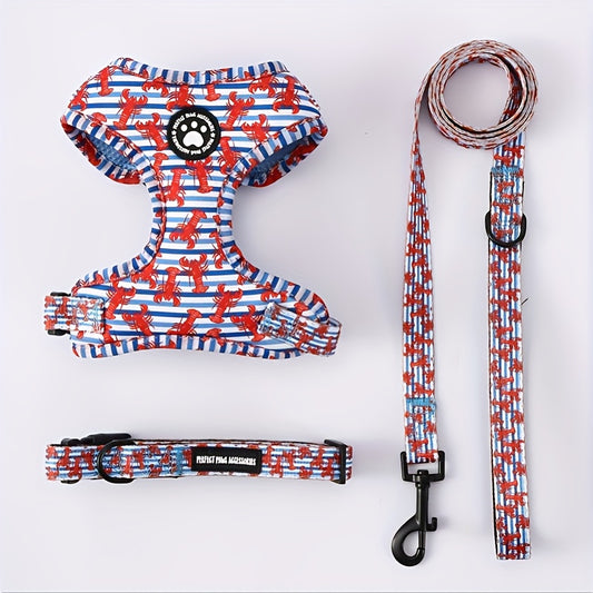 Ensemble collier, harnais et laisse pour chien