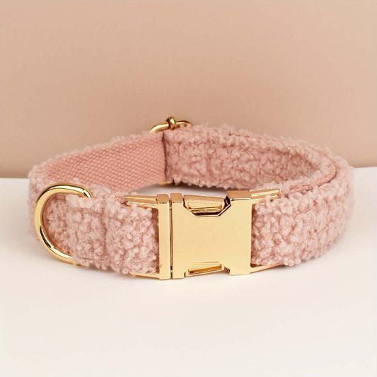 Collier pour chien gravé personnalisé - Rose - Woufinity