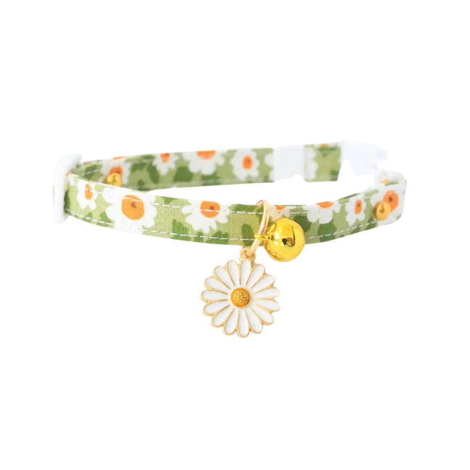 Collier pour chat tournesol - vert - Woufinity