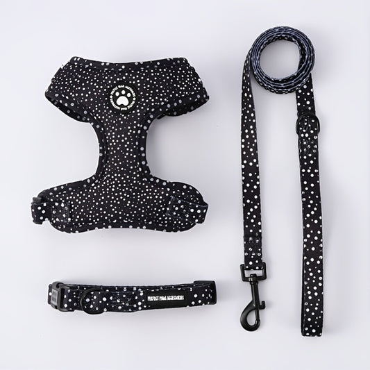 ensemble collier, harnais et laisse pour chien